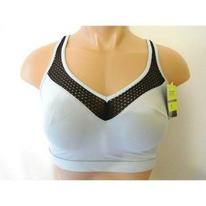 Wacoal Sport Bra 36 C / D New Grey Gray Black Athletic Workout Exercise NEW Yoga